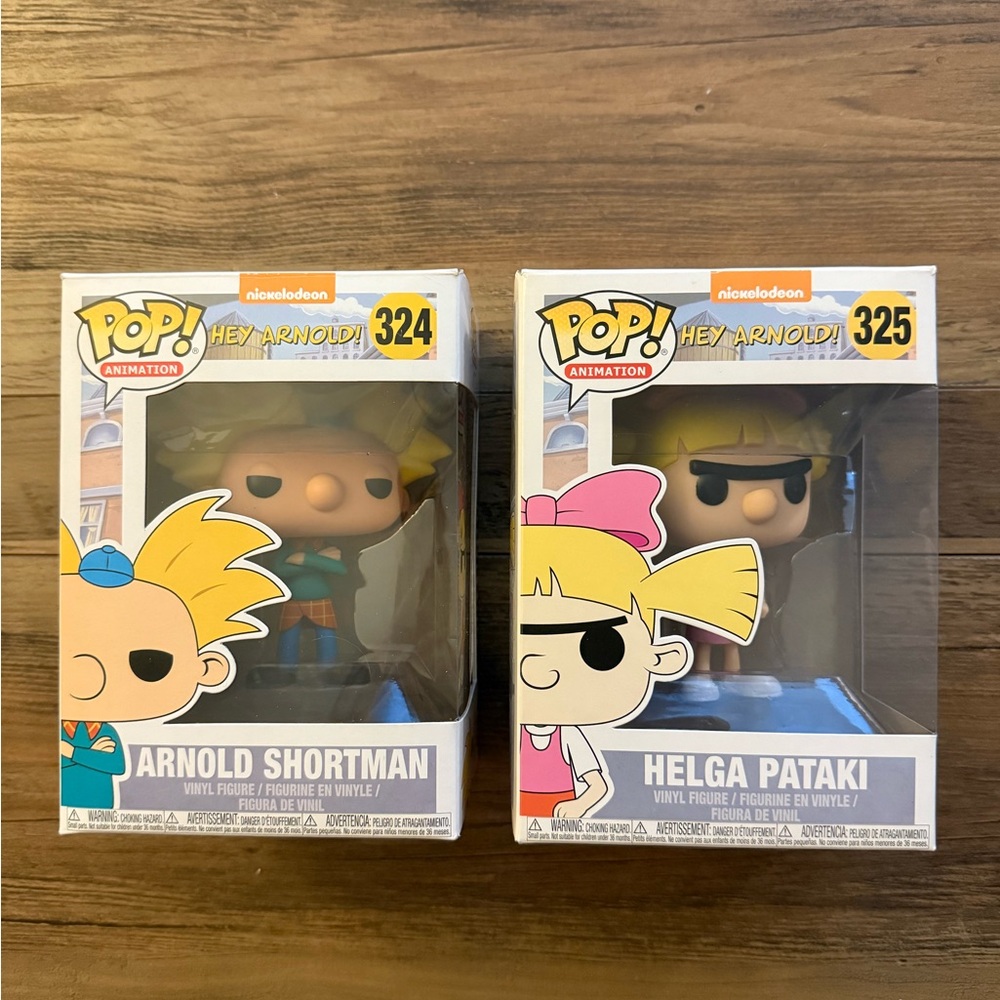 Funko Hey Arnold! Arnold and Helga Vinyl Figures FULL SET RARE*